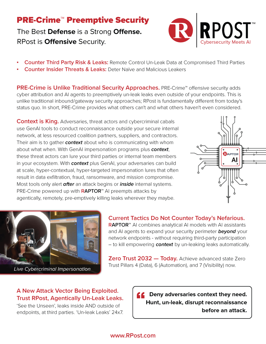 Pre Crime Brochure White