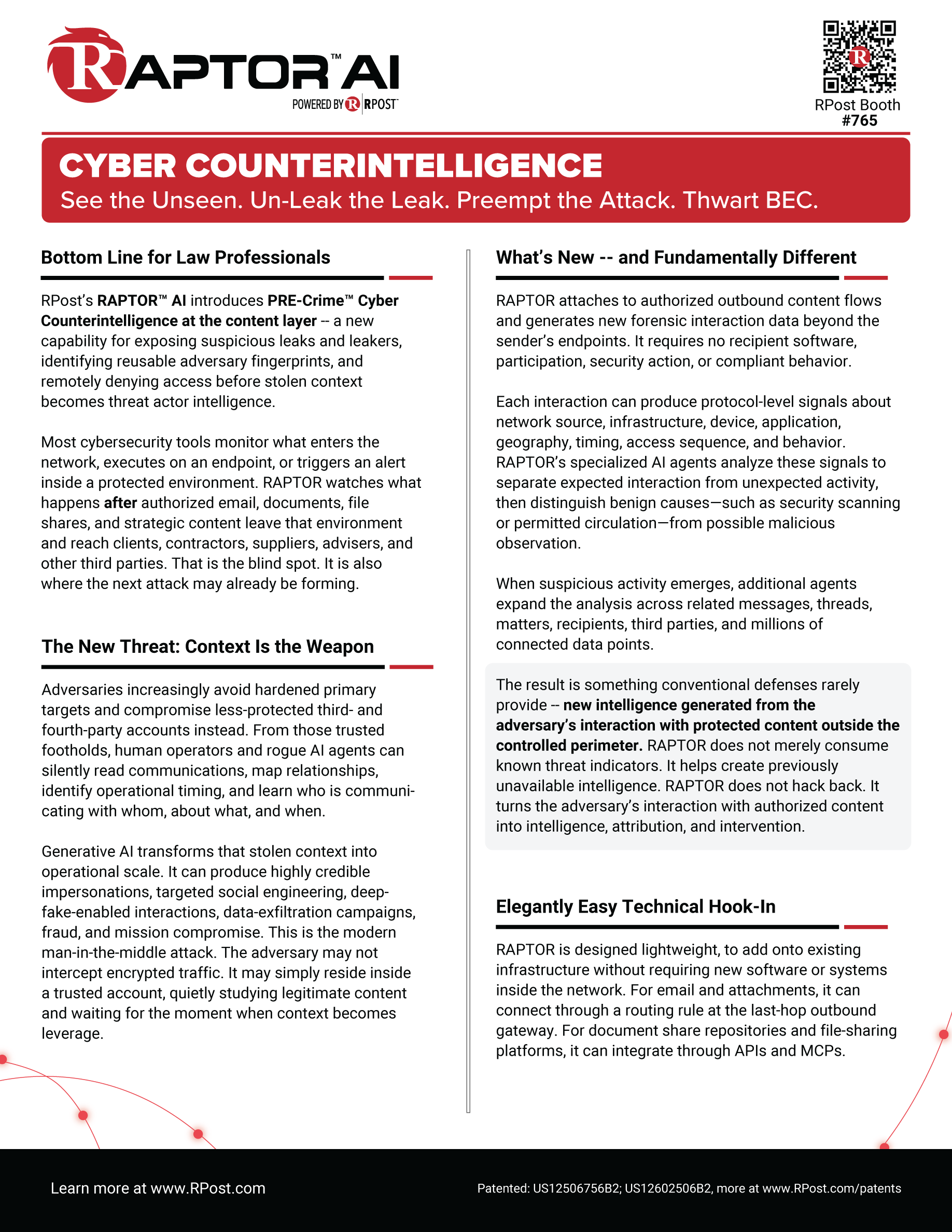 RAPTOR™ AI PRE-Crime™ Cyber Counterintelligence for Lawyers
