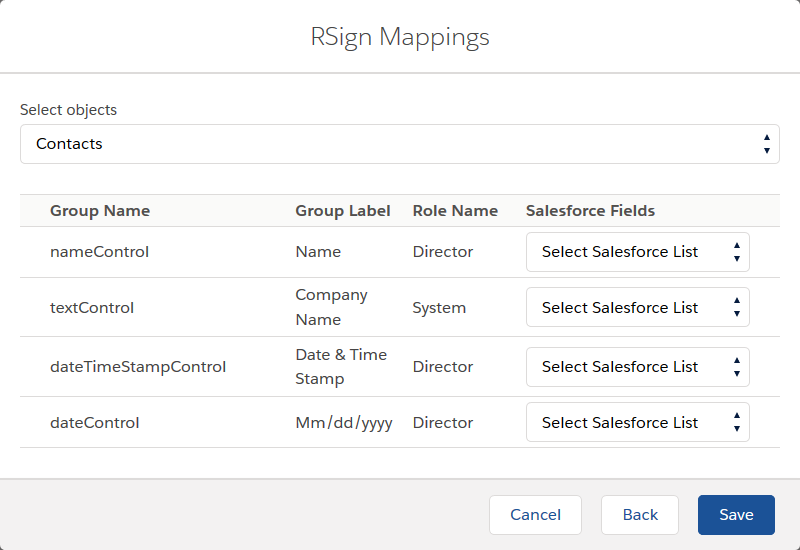 RSign Backfill Mapping