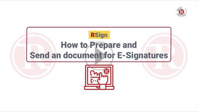 How to Prepare & Send Documents for Electronic Signature How to Prepare & Send Documents for Electronic Signature