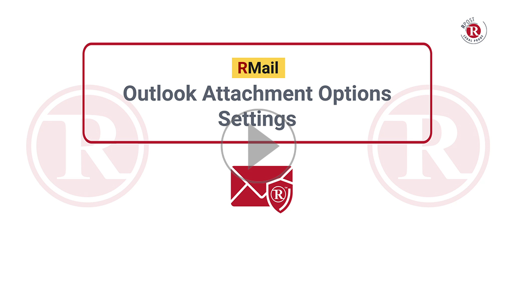 RMail Outlook Attachment Options Settings RMail Outlook Attachment Options Settings