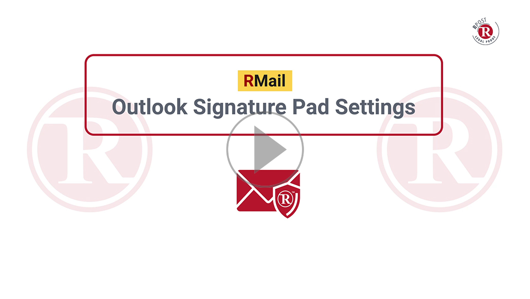 RMail Outlook Signature Pad Settings RMail Outlook Signature Pad Settings