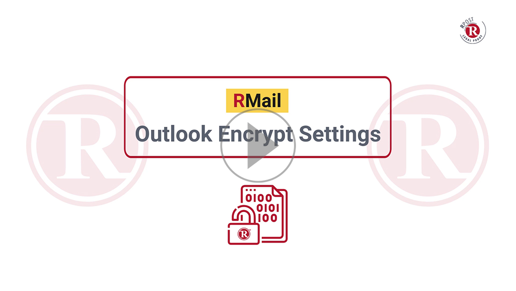 RMail Outlook Encrypt Settings