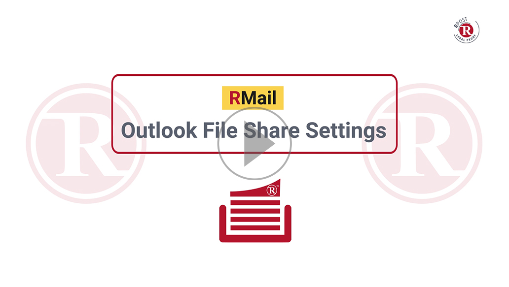 RMail Outlook File Share Settings RMail Outlook File Share Settings